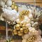 60 Pack Beige, White & Gold Balloons – 12 Inch Sand, Cream & Metallic Gold Confetti Latex Balloons – Neutral Nude Decor for Boho Wedding & Bridal Shower – USA 250th Anniversary Gala & Women’s Birthday Supplies